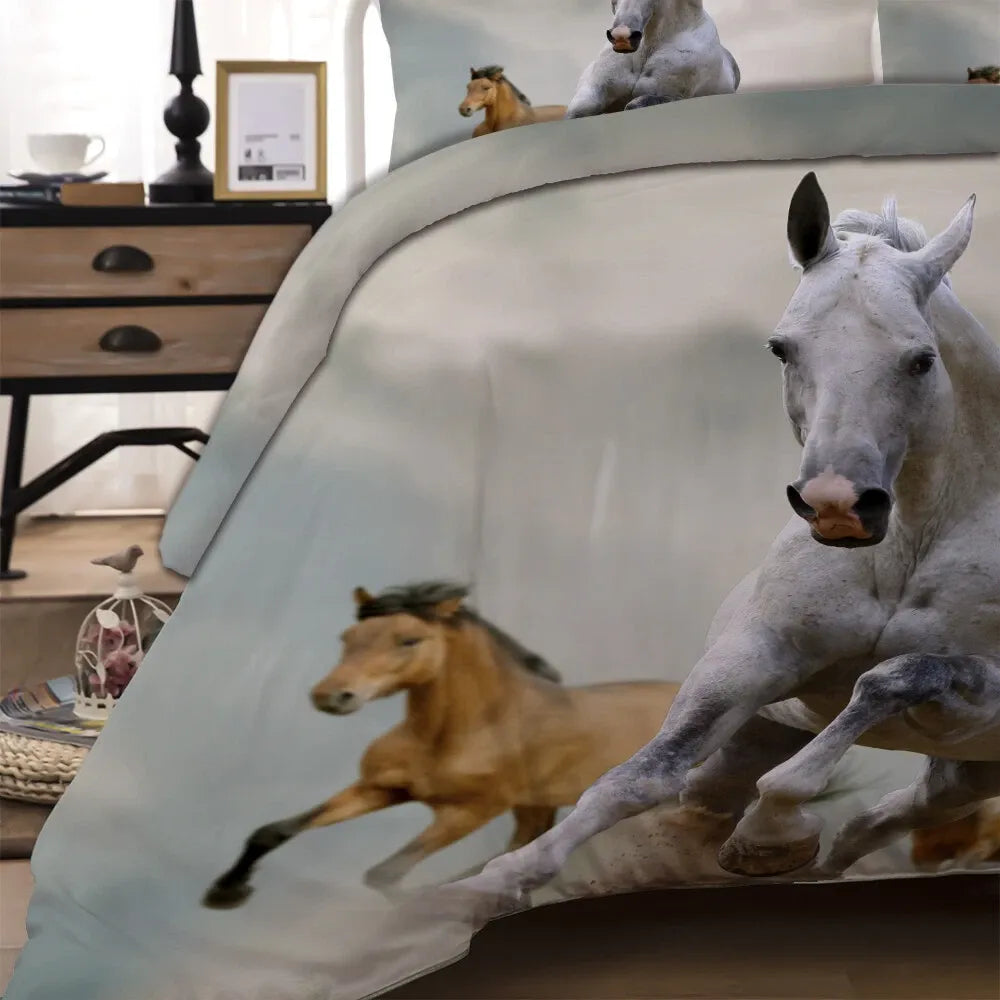Horses Solenne Gallery Quilt Cover set