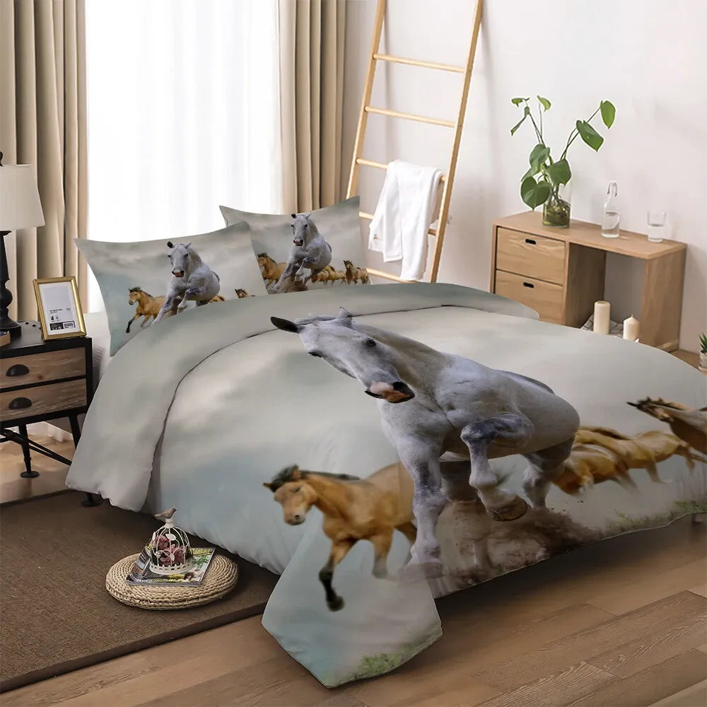 Horses Solenne Gallery Quilt Cover set