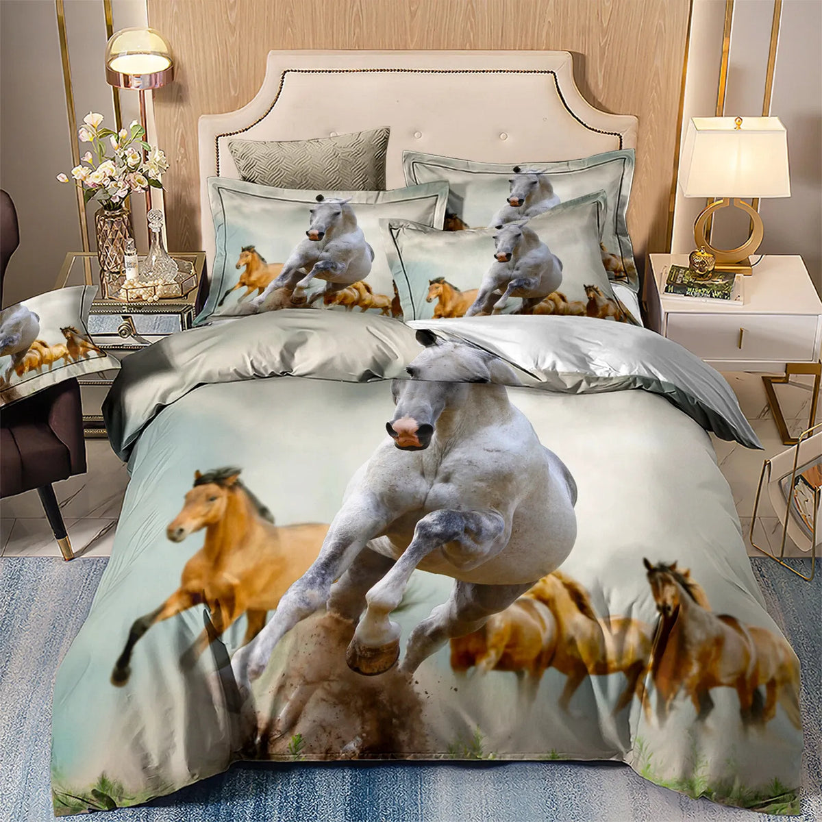 Horses Solenne Gallery Quilt Cover set