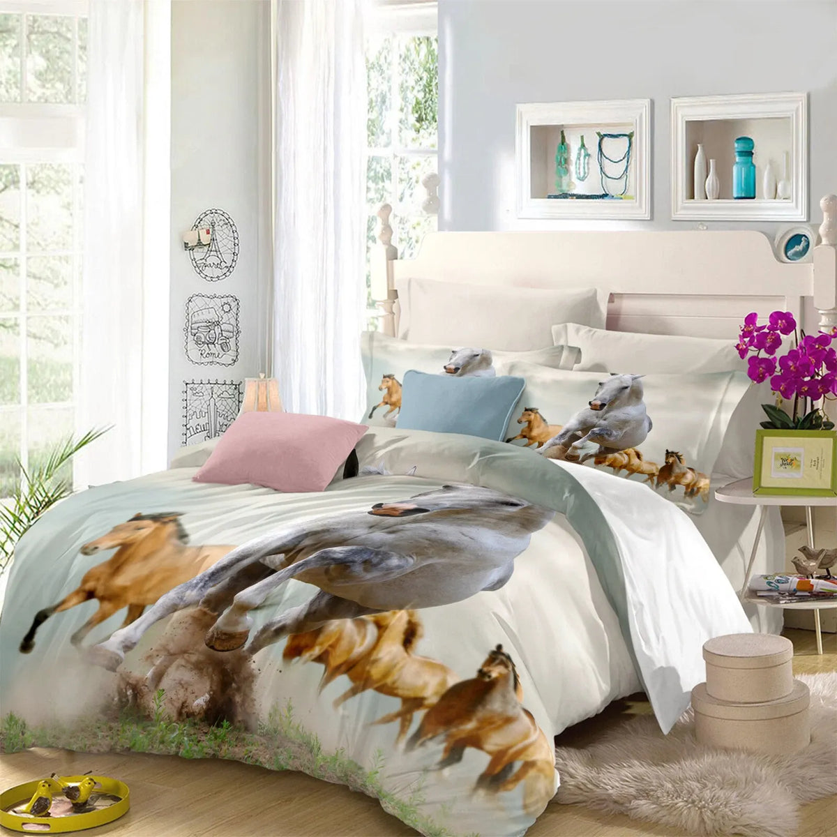 Horses Solenne Gallery Quilt Cover set