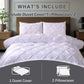 White Lucerne Bloomscape Quilt / Doona / Duvet Cover set
