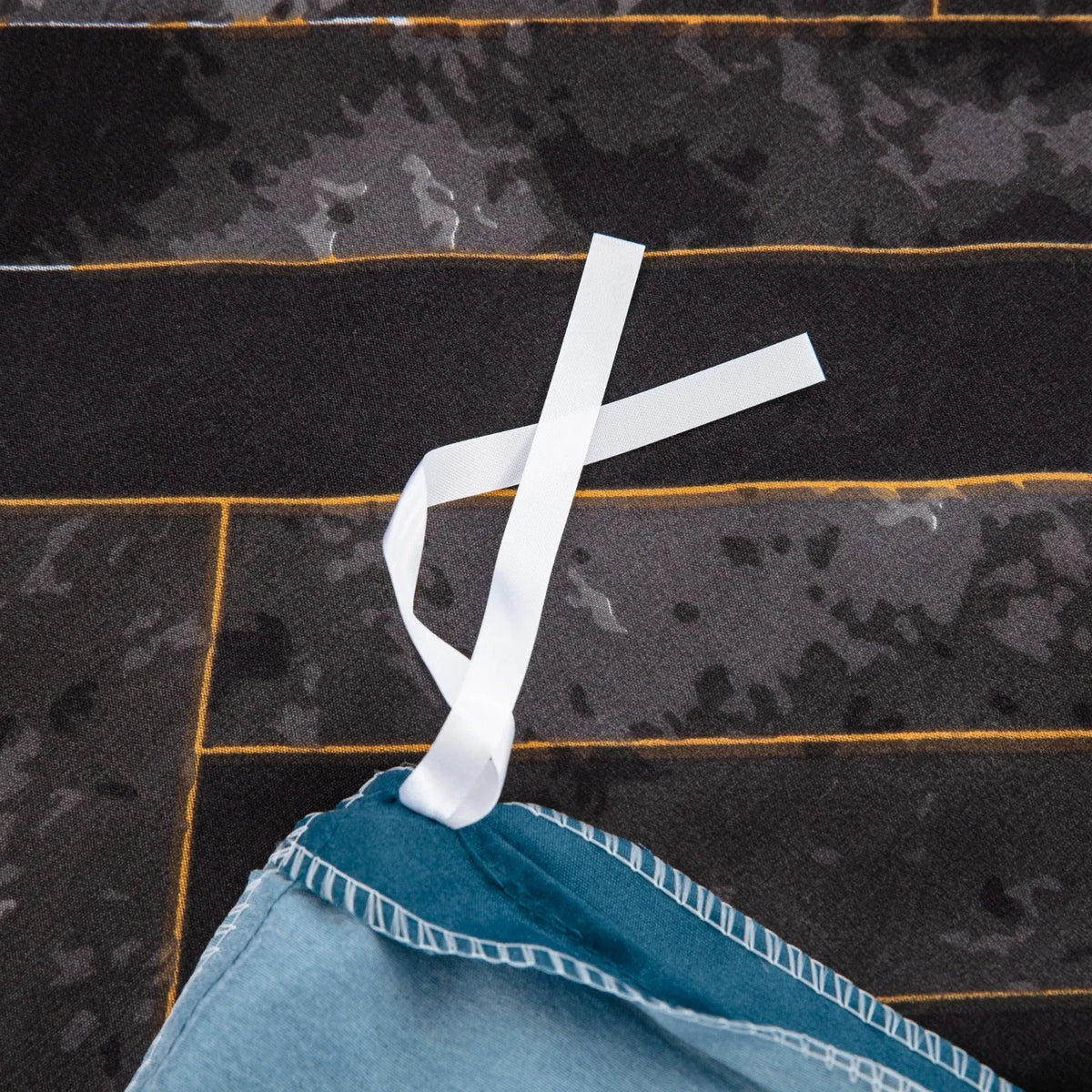 Marble Teal Nero Chevron Luxe Quilt Cover set