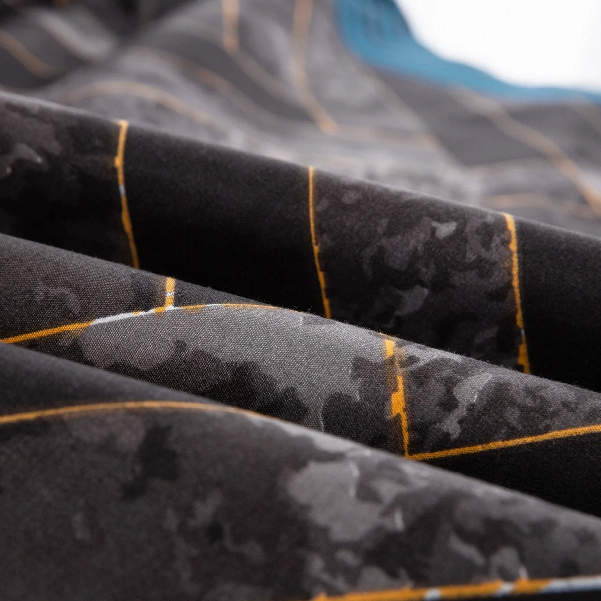 Marble Teal Nero Chevron Luxe Quilt Cover set