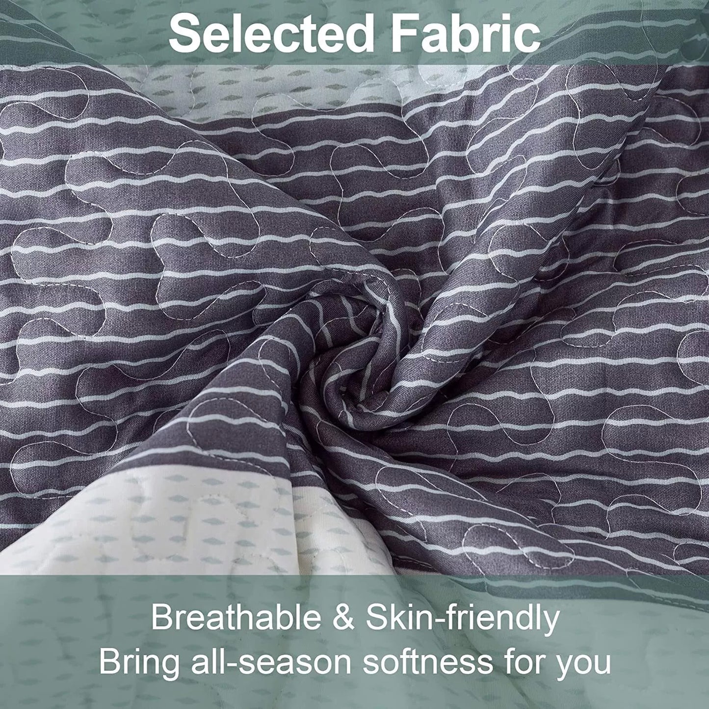 Ethereal Quilted Bedspread and Pillowcases Set: A Dreamy Addition to Your Home - Queen size