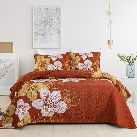 Toasty Quilted bedspread and pillowcovers set: Perfect for Cold Nights - Queen size