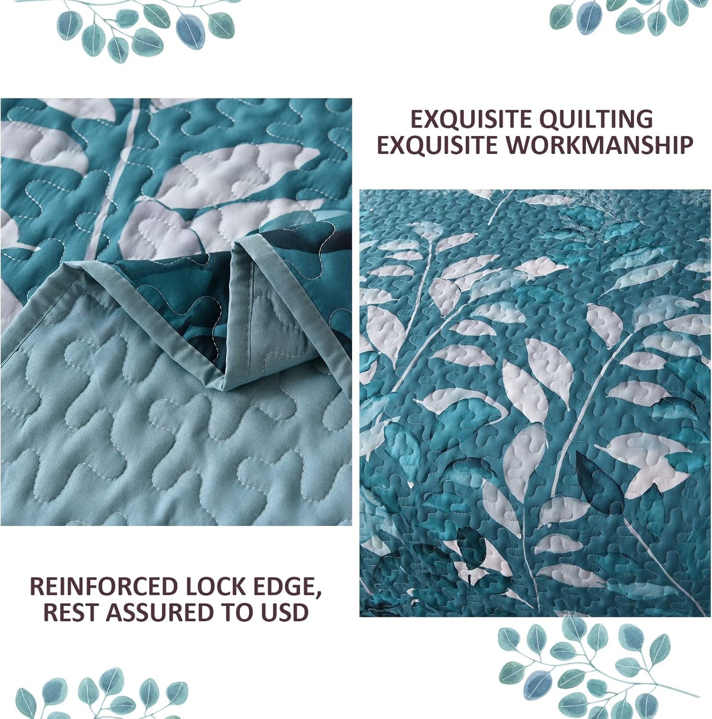 Decadent Quilted Coverlet and Pillowcases Set: Experience Supreme Comfort - Queen size