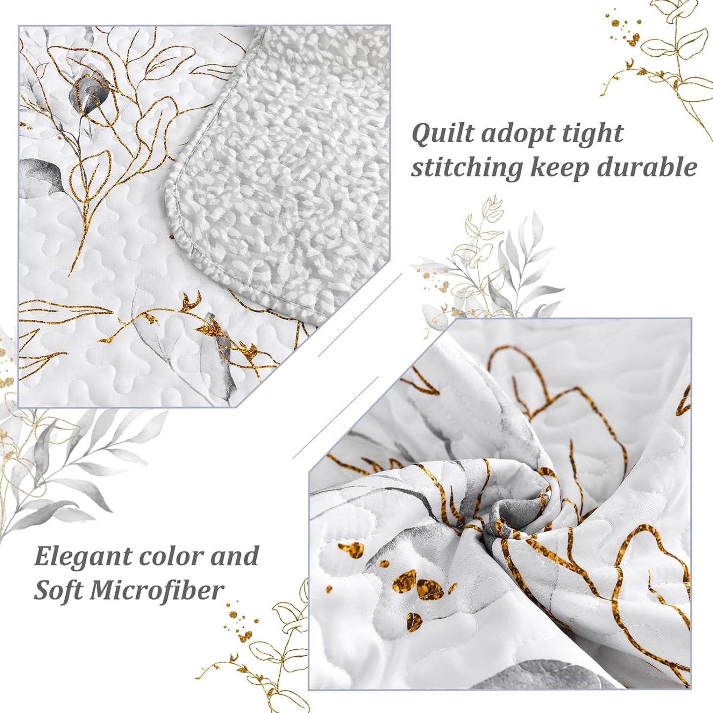 Breathtaking Quilted Coverlet & Pillowcases Set - Transform Your Bedroom's Look - Queen