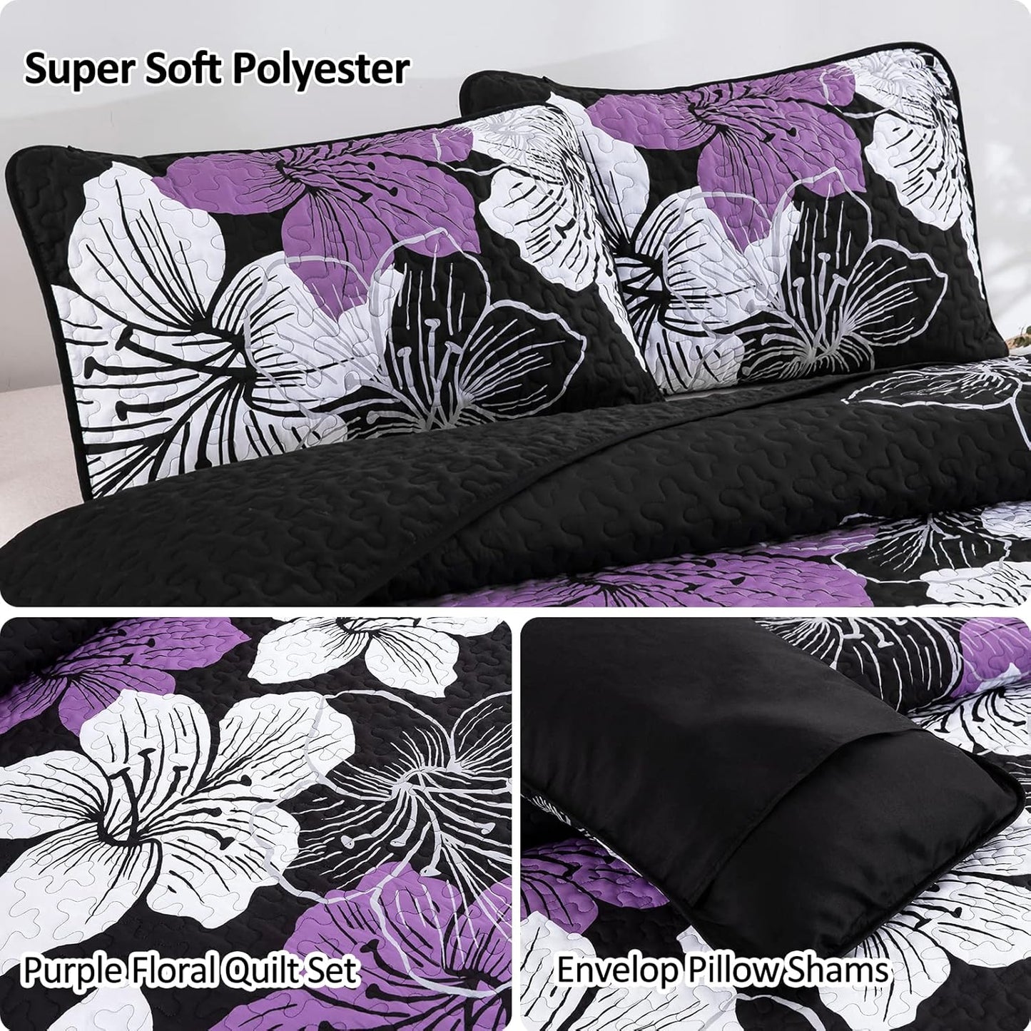 Majestic Quilted Bedspread & Pillowcases Set - Unmatched Beauty & Comfort - Queen