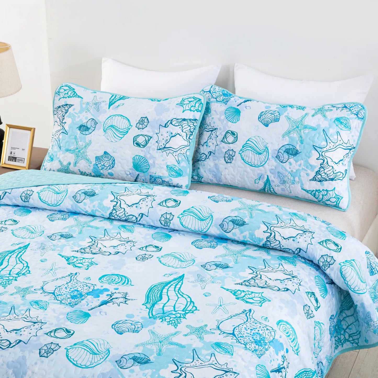 Inviting Quilted bedspread and pillowcovers set: Ideal for All Seasons - Queen size