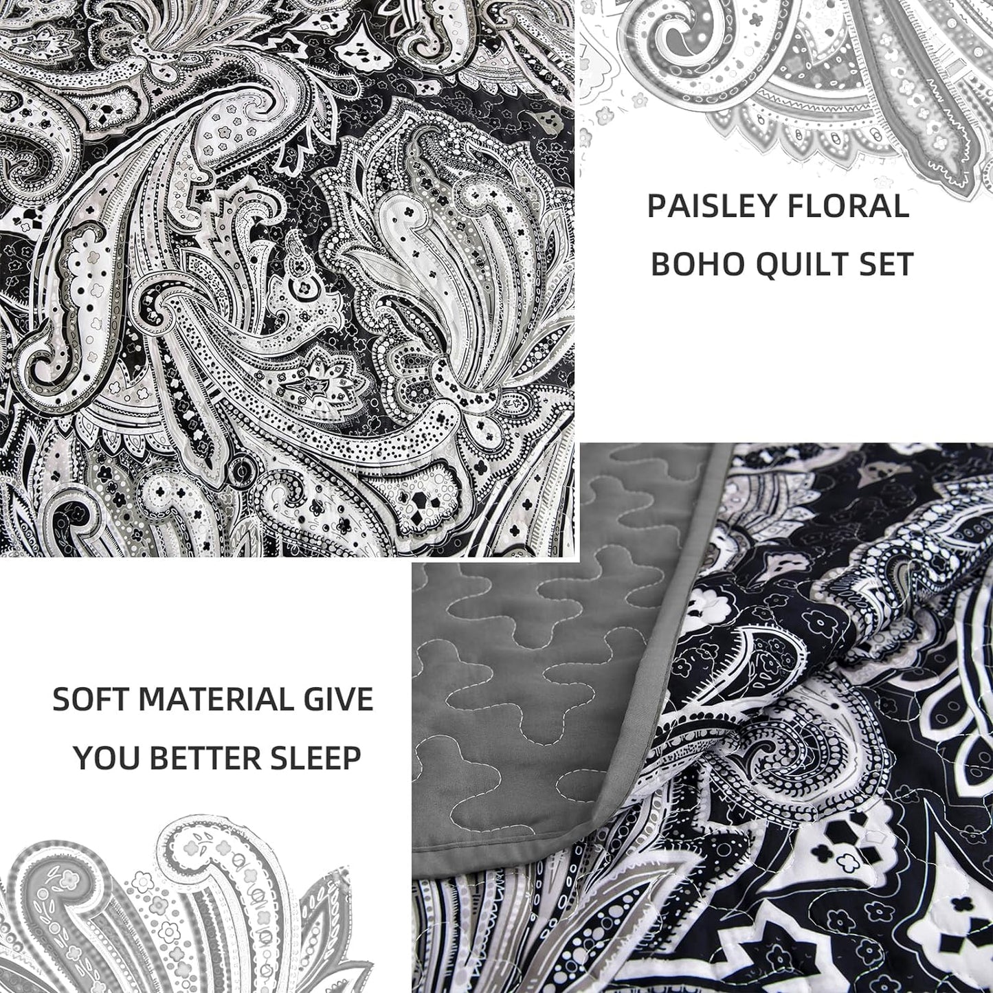 Artful Quilted Coverlet & Pillowcases Set - Beauty in Every Stitch - Queen