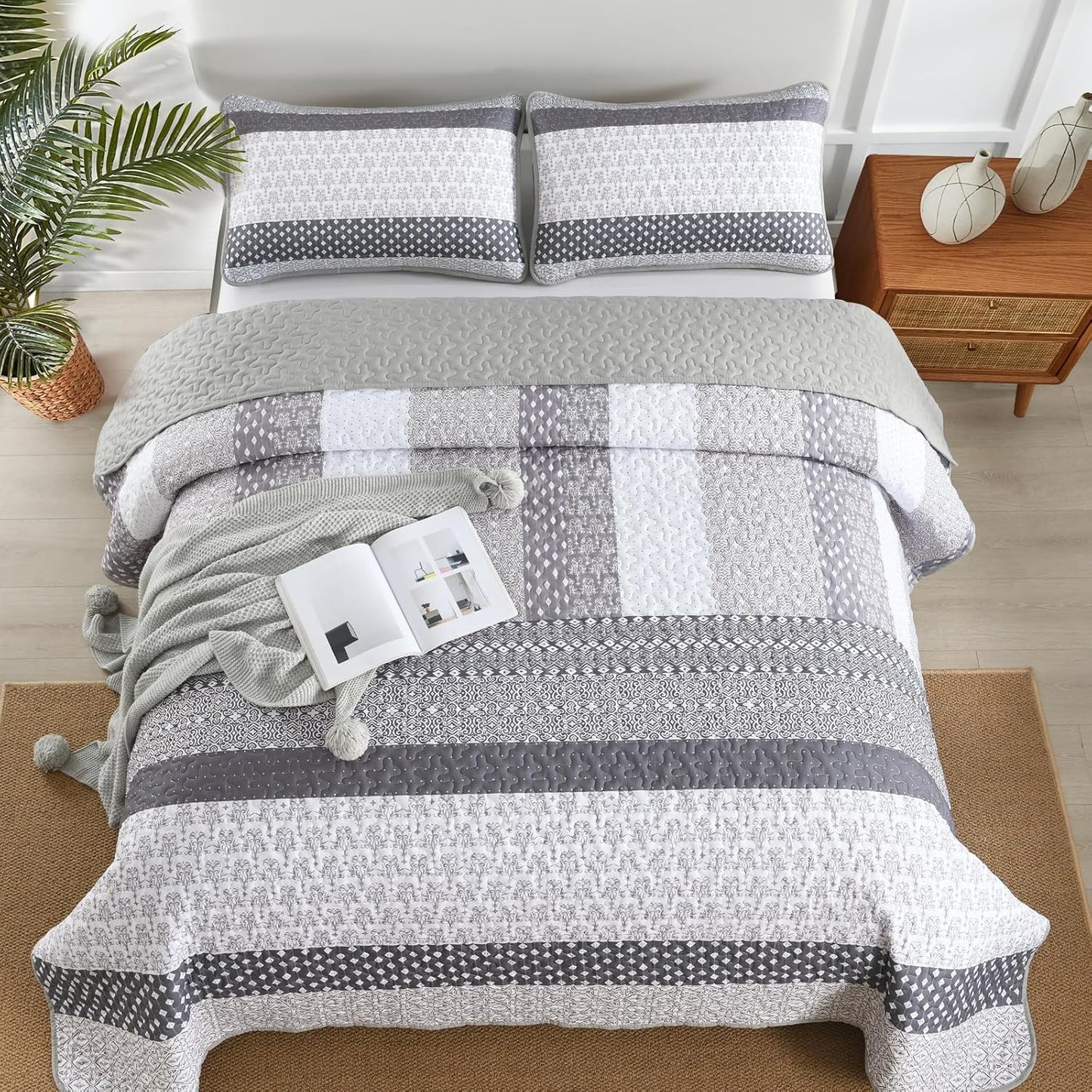 Bespoke Quilted Bedspread & Pillowcases Set - Tailored Luxury for Your Home - Queen