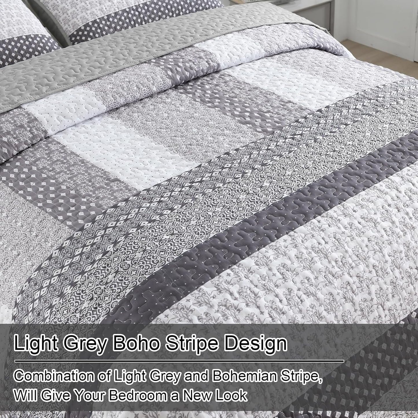 Bespoke Quilted Bedspread & Pillowcases Set - Tailored Luxury for Your Home - Queen