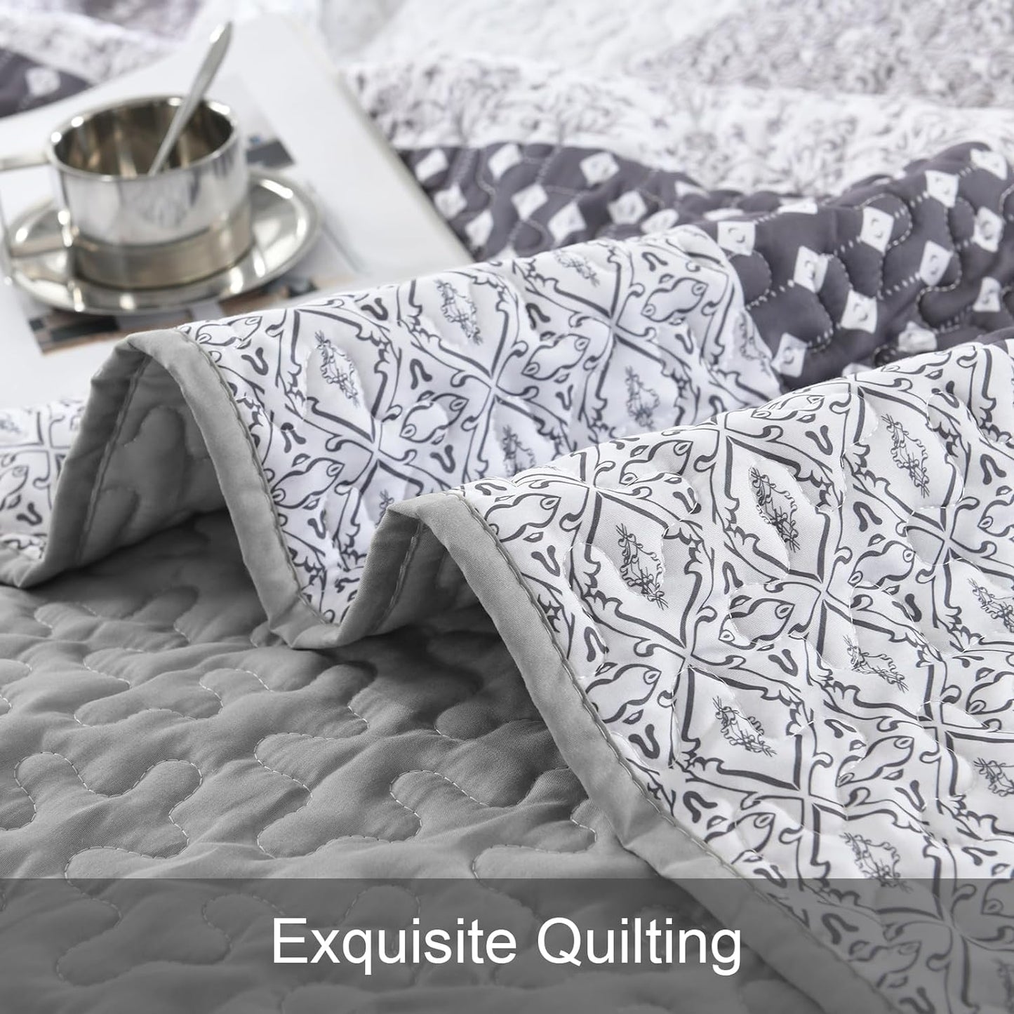 Bespoke Quilted Bedspread & Pillowcases Set - Tailored Luxury for Your Home - Queen