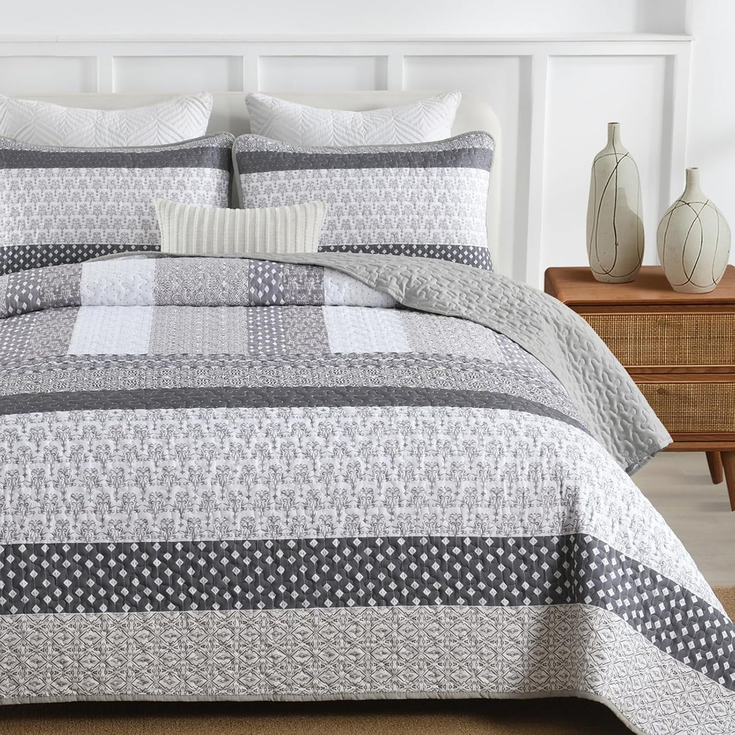 Bespoke Quilted Bedspread & Pillowcases Set - Tailored Luxury for Your Home - Queen