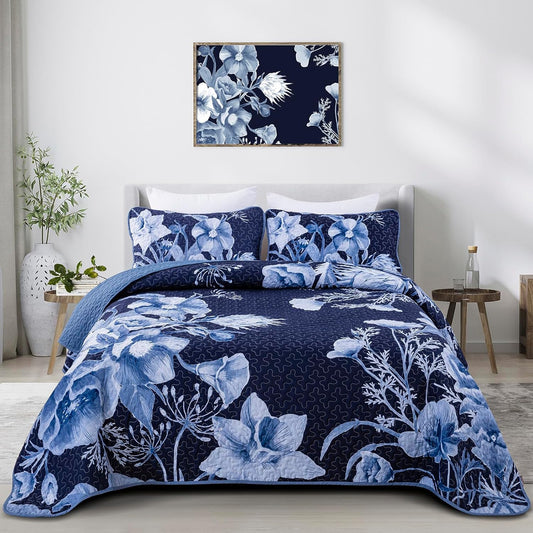 Vibrant Quilted coverlet and pillowcovers set: Eye Catching Design - Queen size