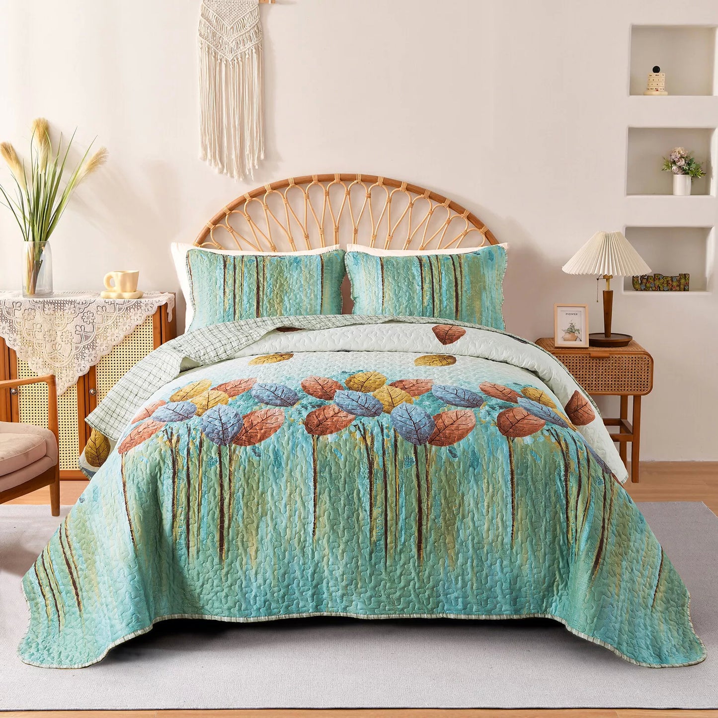 Majestic Quilted bedspread and pillowcovers set: Enhance Your Sleep Experience - Queen size