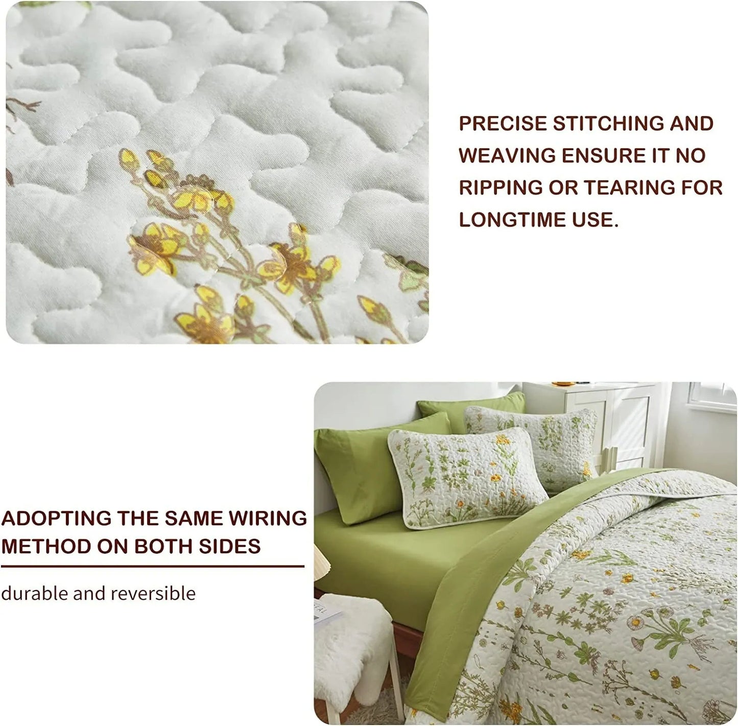 Quilted Coverlet & Pillowcases Set - Artistic Unleash Your Creativity - Queen