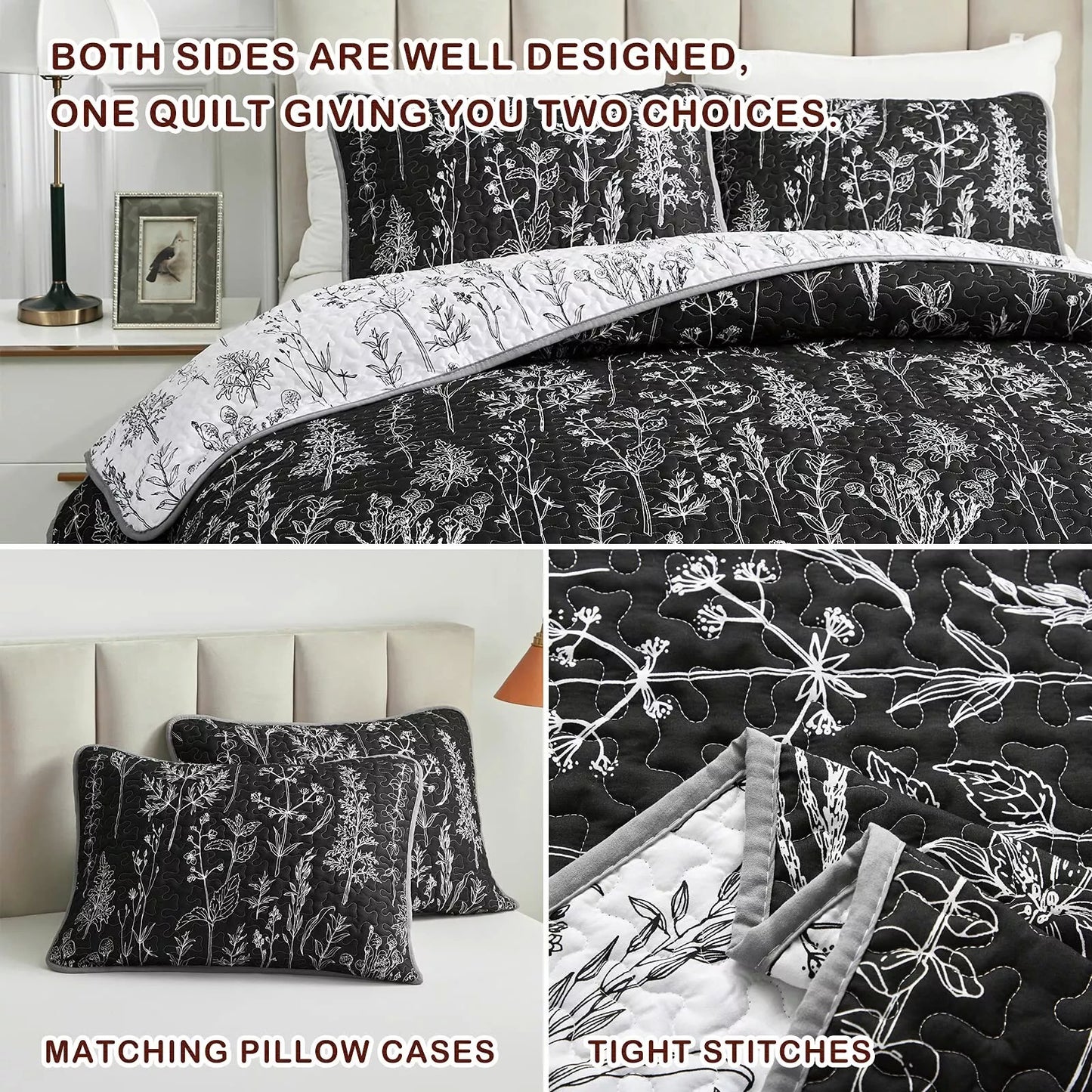 Cultured Quilted Coverlet & Pillowcases Set - Style Meets Functionality - Queen