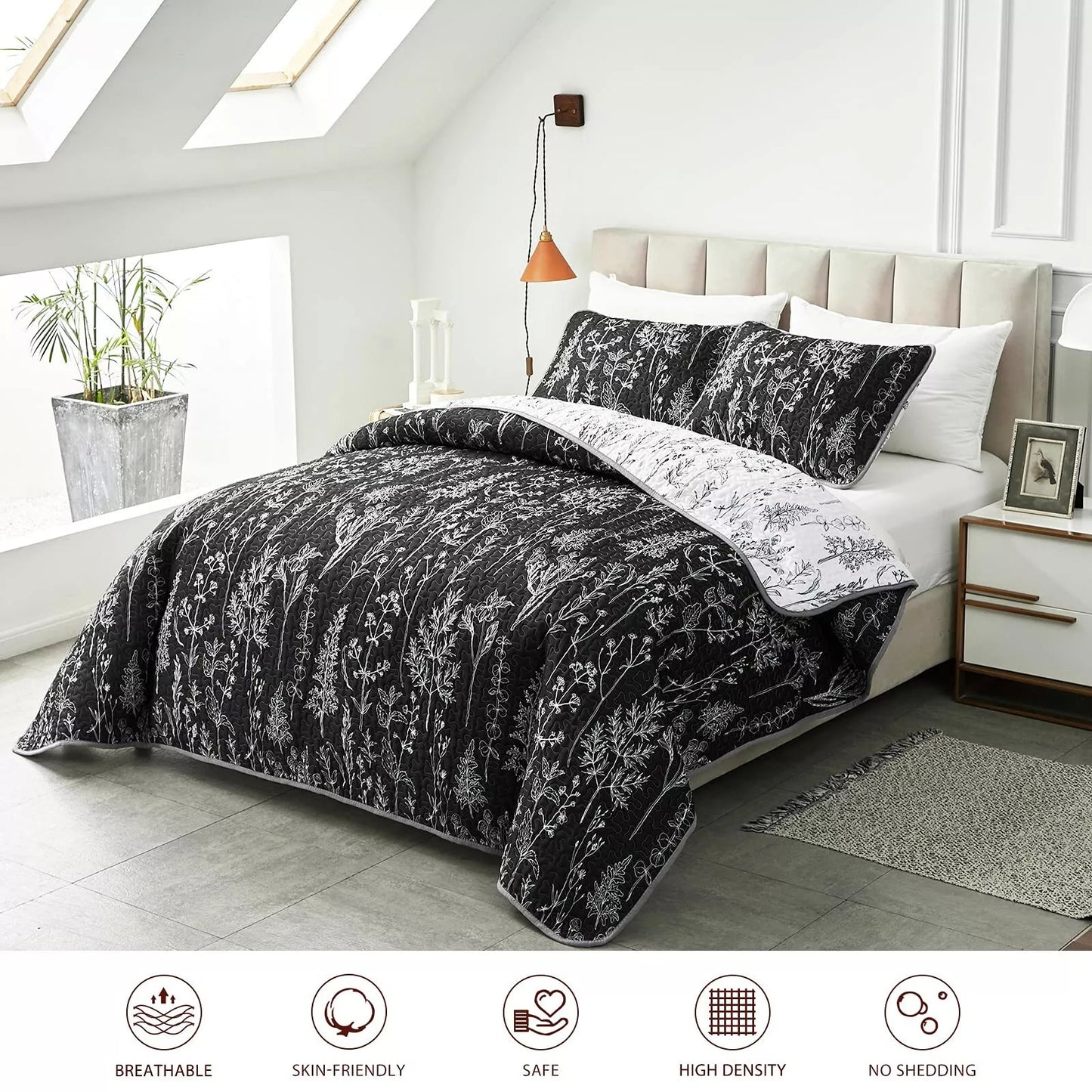 Cultured Quilted Coverlet and Pillowcases Set: Style Meets Functionality - Queen size