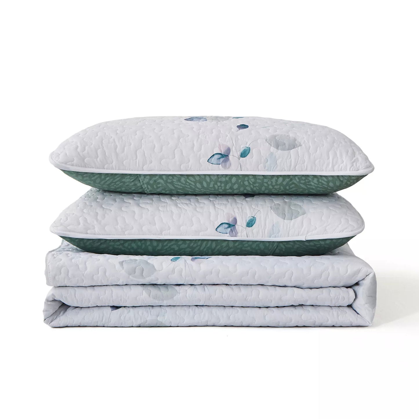 Quilted Bedspread & Pillowcases Set - Refreshing Cool & Inviting - Queen