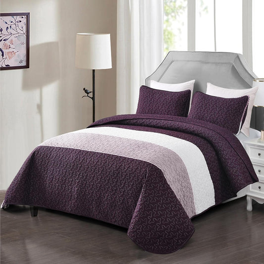 Radiant Quilted coverlet and pillowcovers set: Brighten Any Room - Queen size