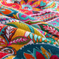 100% Cotton Coral Rainbow Paisley Coverlet Bedspread Set