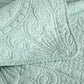 100% Cotton Embossed Aqua Medallion Serenity Coverlet Bedspread Set
