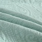 100% Cotton Embossed Aqua Medallion Serenity Coverlet Bedspread Set