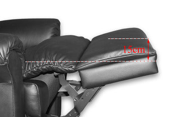 Recliner Lift Heat Massage Armchair Sofa Leather 2 Motor Chair Black