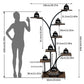 8 Tier Tree-Shaped Plant Stand Indoor Tall Plant Shelf Display Rack Metal MDF Flower Pot Holder Without Lights