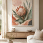 Protea Hush Floating Frame Canvas Wall Art - Portrait - 60W x 80H cm - Black