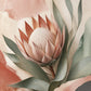 Protea Hush Floating Frame Canvas Wall Art - Portrait - 60W x 80H cm - Black