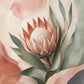 Protea Hush Floating Frame Canvas Wall Art - Portrait - 60W x 80H cm - Black