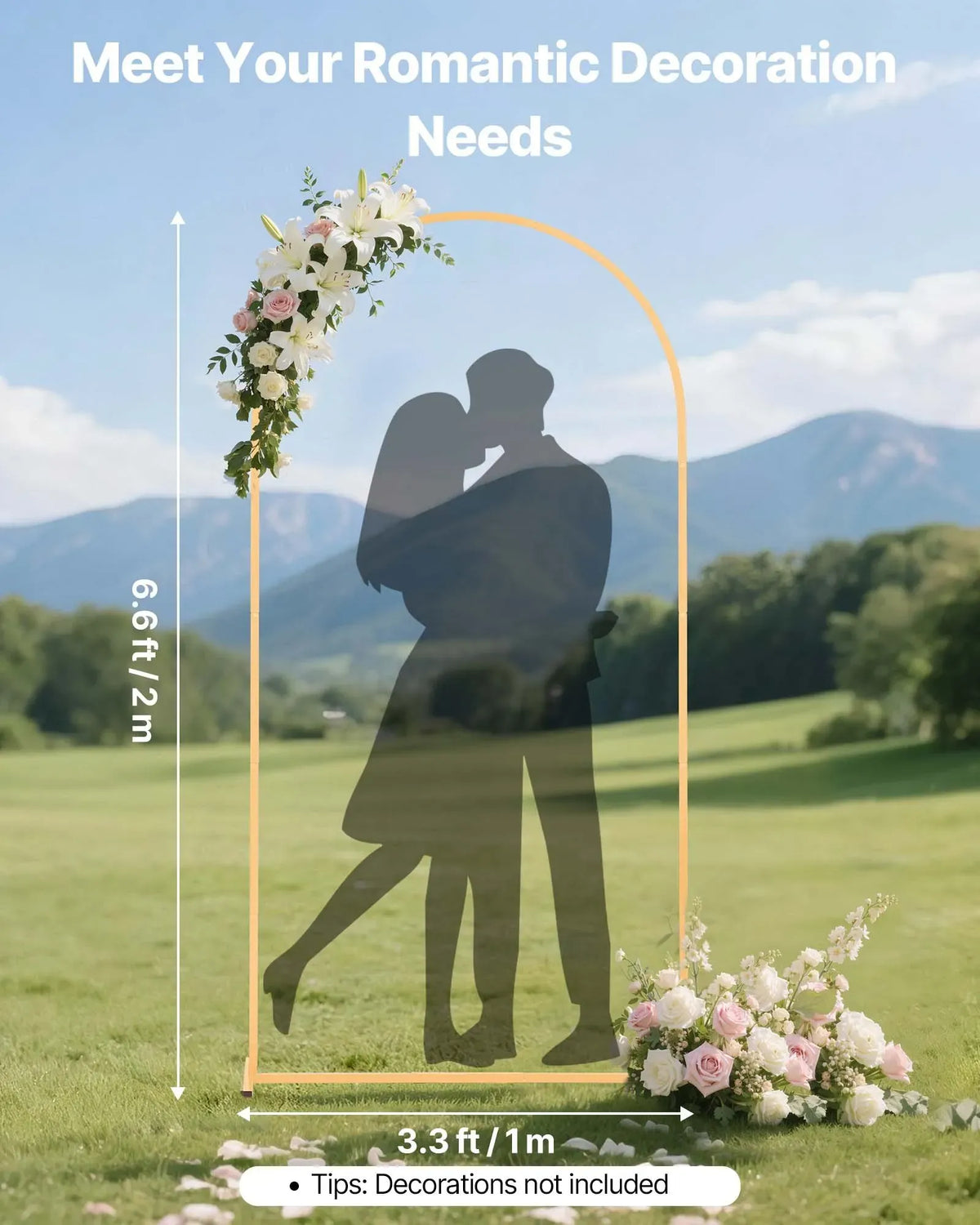 Arch Backdrop Stand, 2 x 1 m, Stable Structure, Easy Assembly, 1 Set G ...