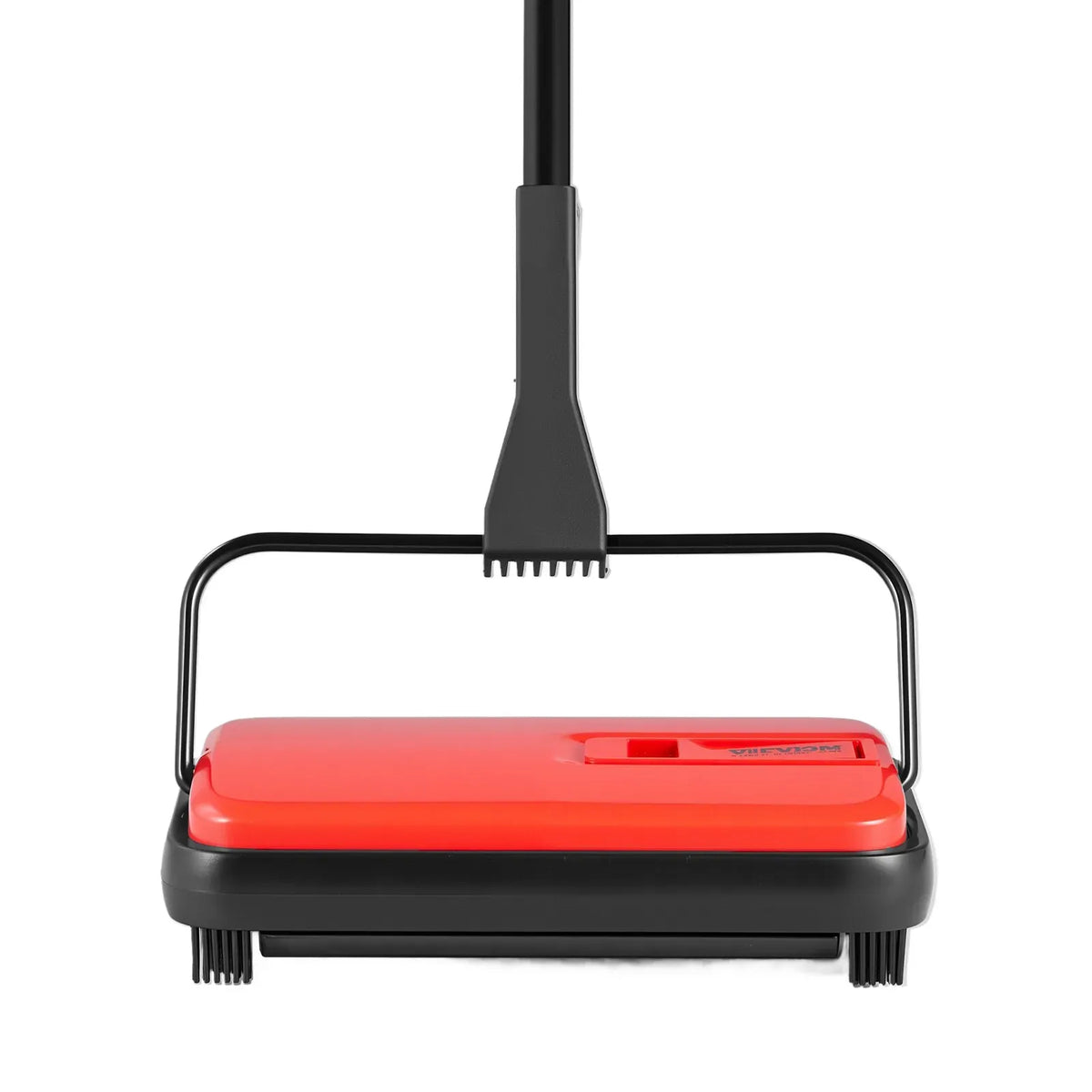 Carpet Sweeper Manual, Floor Sweeper with 300 ml Dustbin Capacity Easy to Empty, Red