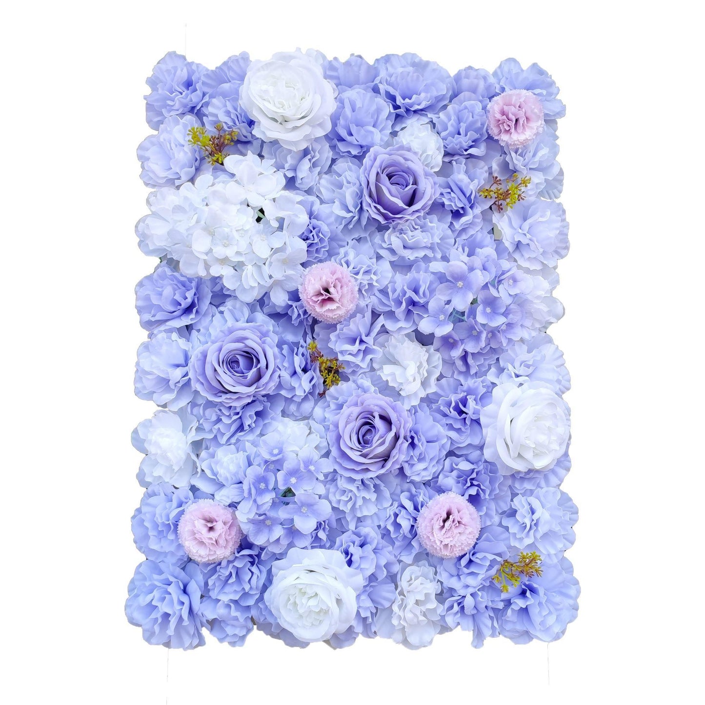 Artificial Flower Wall Backdrop Panel 40x60CM - Mixed Lilac Flowers