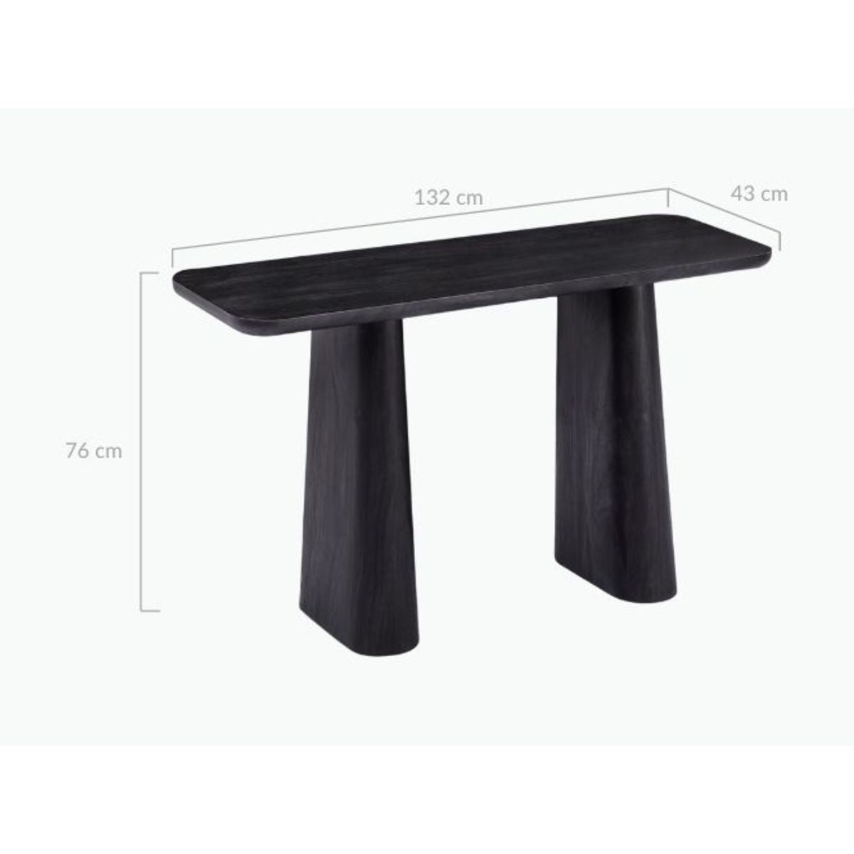 Hallie Black Console Table