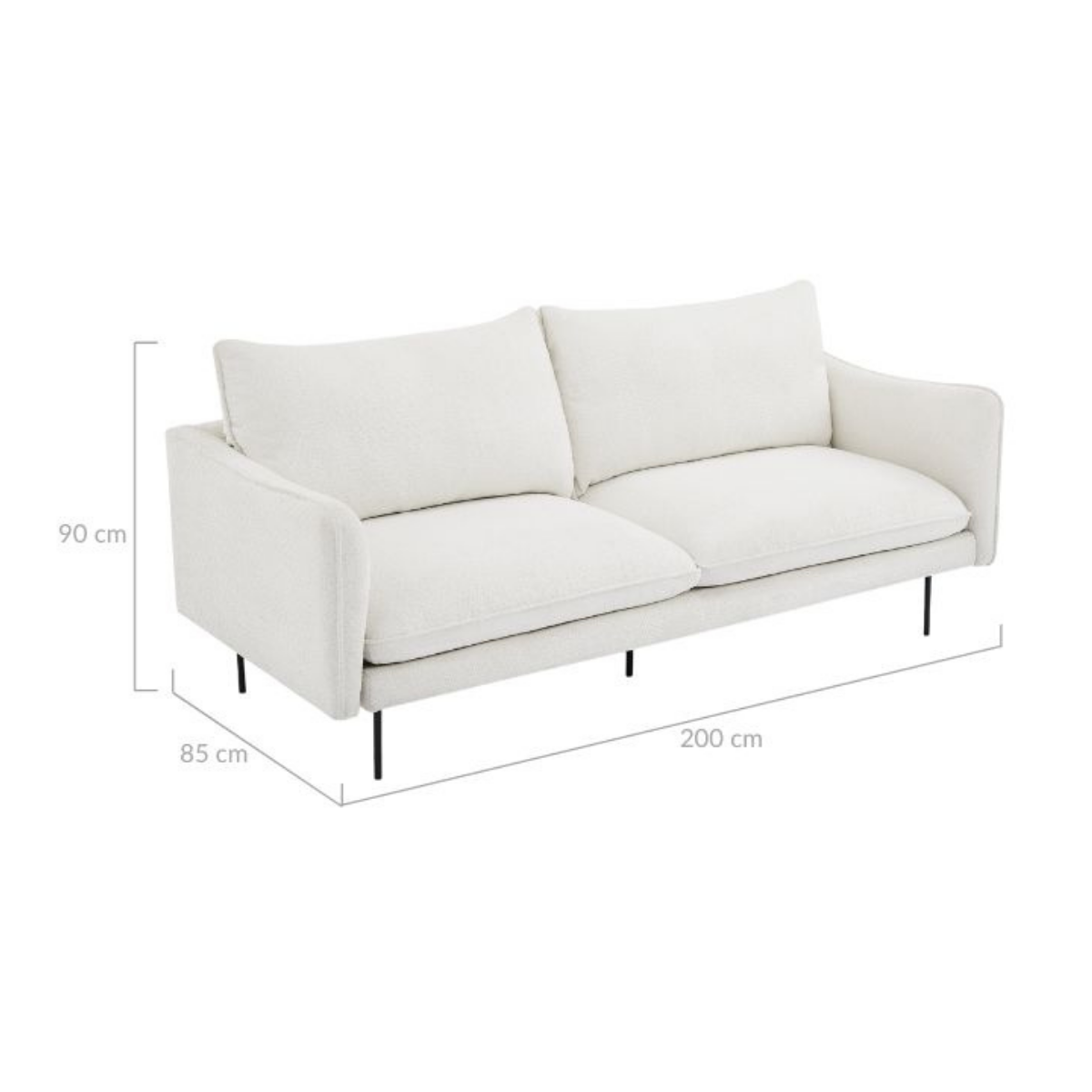 Jasmine Boucle 3 Seater Sofa