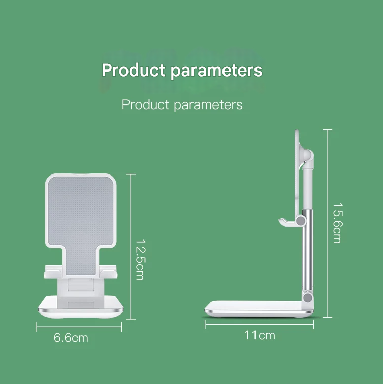 Pink Adjustable Desktop Phone Stand with Height Extension and Foldable Design for Online Classes