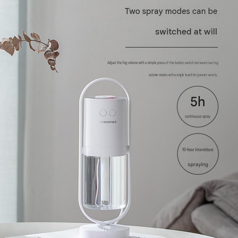 Pink 360 Rotating USB Humidifier with Star Projector - 200ml Portable Cool Mist Maker