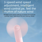 Pink Foldable Mini Handheld Fan—a portable, USB-rechargeable desktop fan featuring a cute rabbit design. It offers three speed settings, soft blades, and 270-degree rotation, with a built-in 1200mAh battery—ideal for travel, office use, and staying cool o