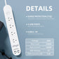 Plugd 2 USB A + 2 USB C 240V 10A Powerboard with Surge Protection