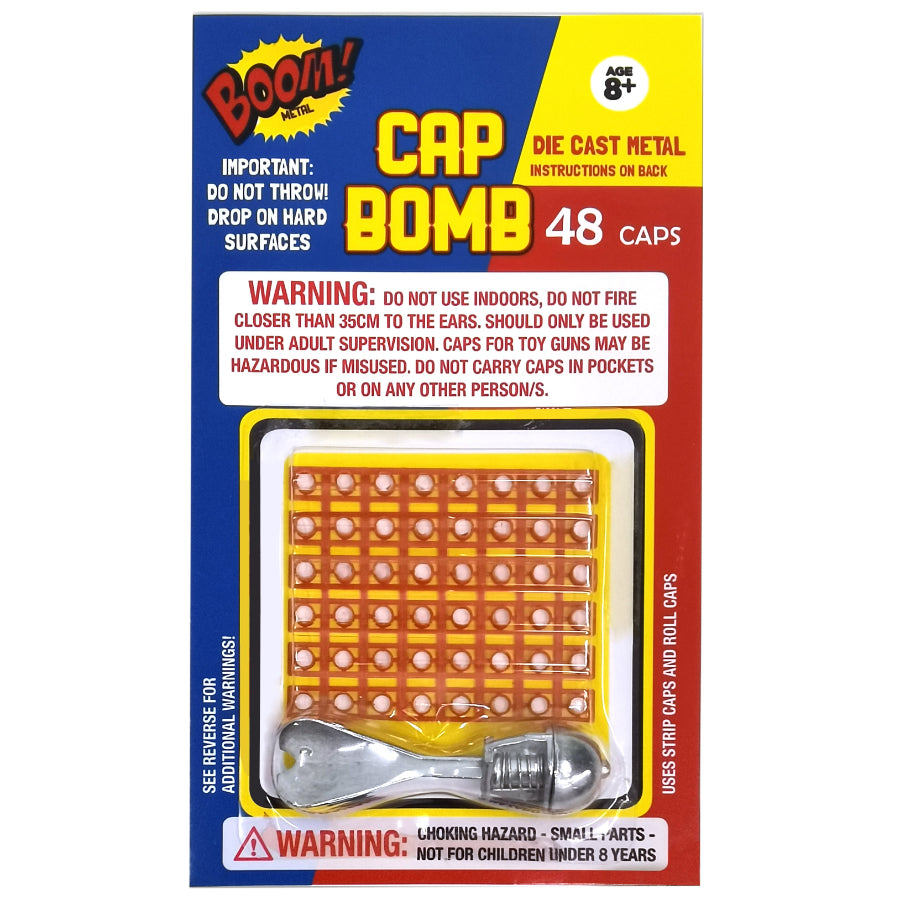 2 x Diecast Cap Bomb with 48 Shots pack, traditional toys