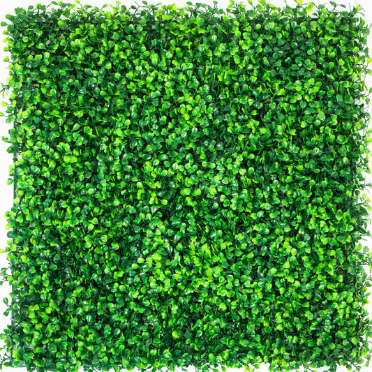 VEVOR Artificial Boxwood Panels, 12 PCS 20"x20" Boxwood Hedge Wall Panels, PE Artificial Grass Backdrop Wall 1.6\", Privacy Hedge Screen for Decoration of Outdoor, Indoor, Garden, Fence, and Backyar