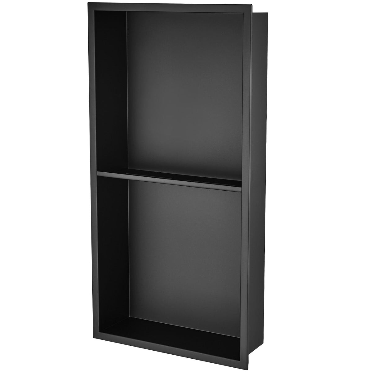 VEVOR 33.02 x 63.5 cm No Tile Shower Niche 304 Stainless Steel, Wall-Inserted Niche Recessed Double Shelves, Sealed Waterproof Rust-Resistant Modern Niche for Shower or Soap Storage Bathroom