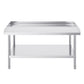 Stainless Steel Work Table, 762 x 1219 x 660 mm Commercial Food Prep Worktable, 3-Sided Backsplash Heavy Duty Prep Worktable, Metal Work Table with Adjustable Height for Restaurant Home Hotel
