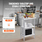 Stainless Steel Food Prep Table, 14 x 24 x 34 Inch Commercial Kitchen Worktable, with 2 Adjustable Undershelf, Heavy Duty Prep Table Metal Work Table for BBQ, Kitchen, Home, and Garage