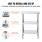 Stainless Steel Food Prep Table, 14 x 24 x 34 Inch Commercial Kitchen Worktable, with 2 Adjustable Undershelf, Heavy Duty Prep Table Metal Work Table for BBQ, Kitchen, Home, and Garage