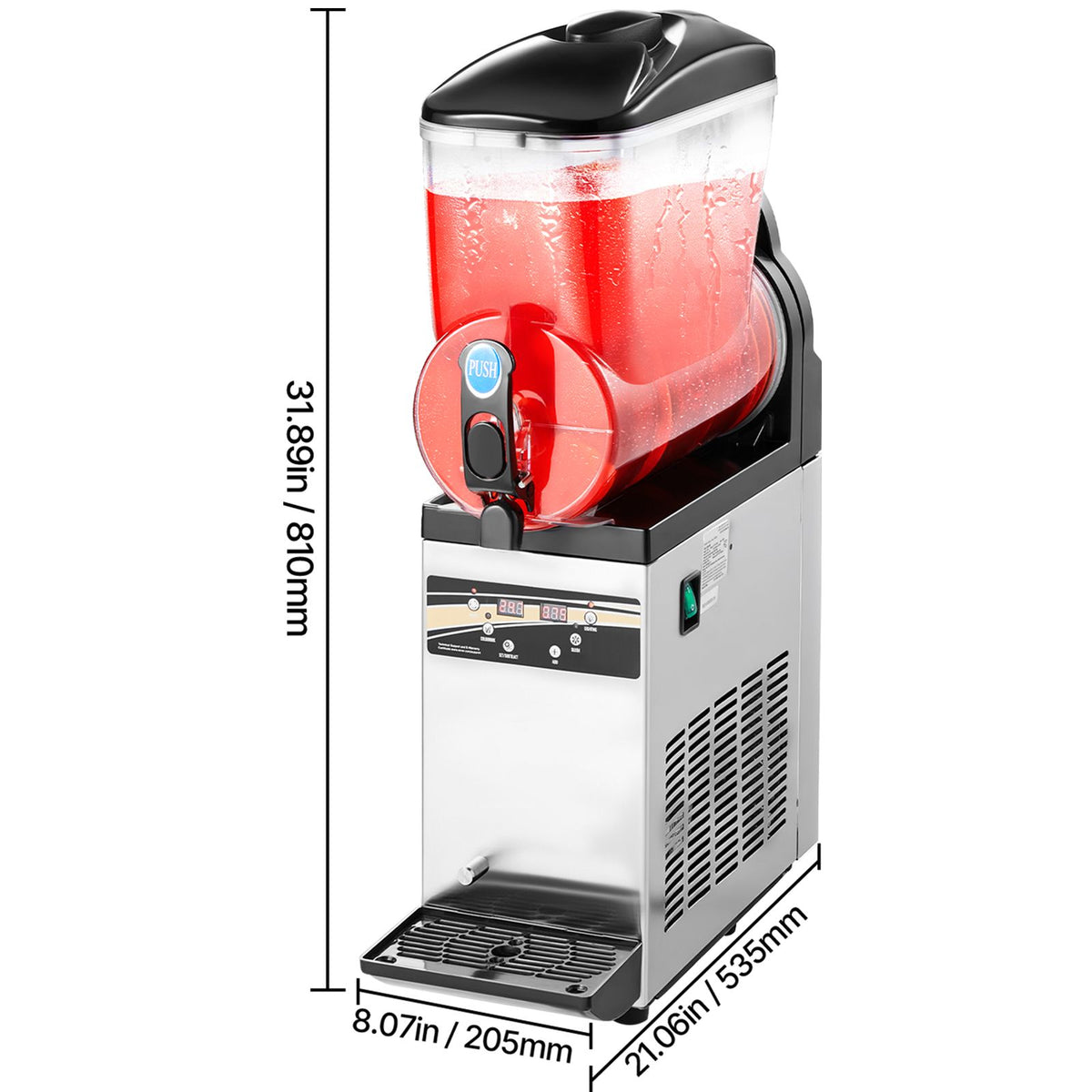 VEVOR Commercial Slushy Machine 15L Margarita Smoothie Frozen Drink Maker