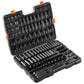 VEVOR Impact Sockets Set 130PCS 6-Point 3/8" & 1/2" Drive Bit Ratchet Tool Kit